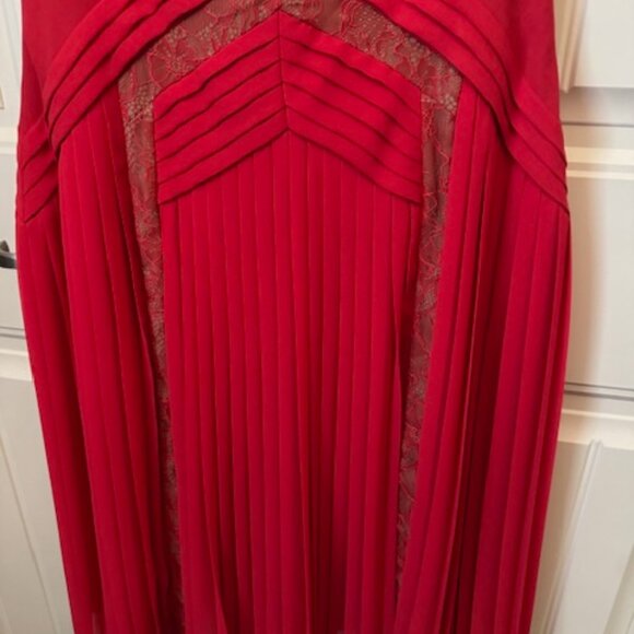 BCBGMAXAZRIA Sleeveless Chevron Pleated Lace - Picture 4 of 4